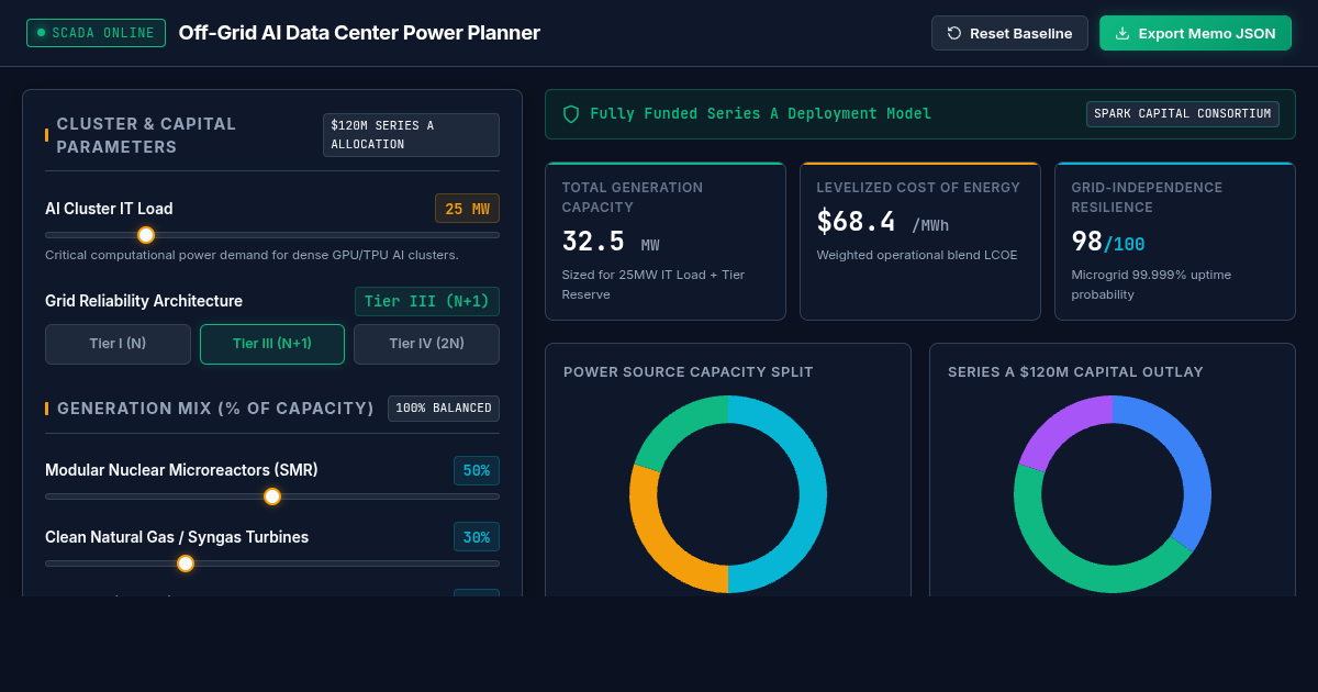 Off-Grid AI Data Center Power Planner preview