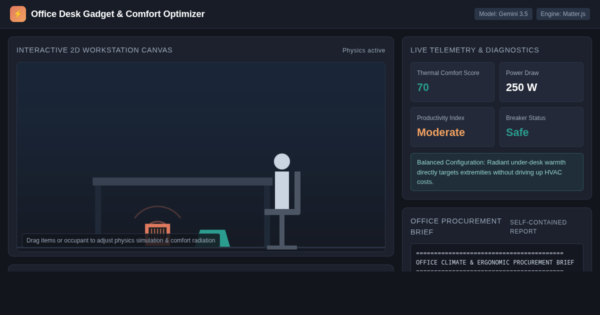 Office Desk Gadget & Comfort Optimizer preview