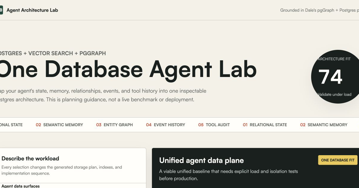 One Database Agent Lab preview