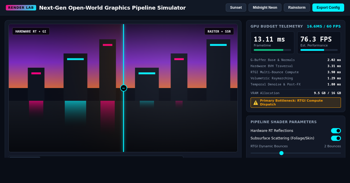 Next-Gen Open-World Graphics Pipeline Simulator preview