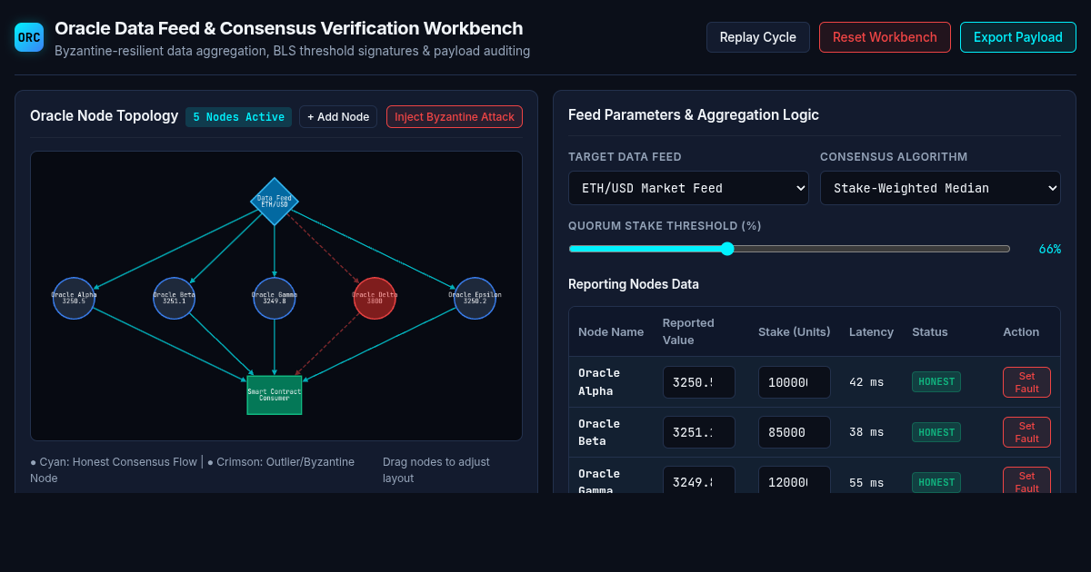 Oracle Data Feed & Consensus Verification Workbench preview