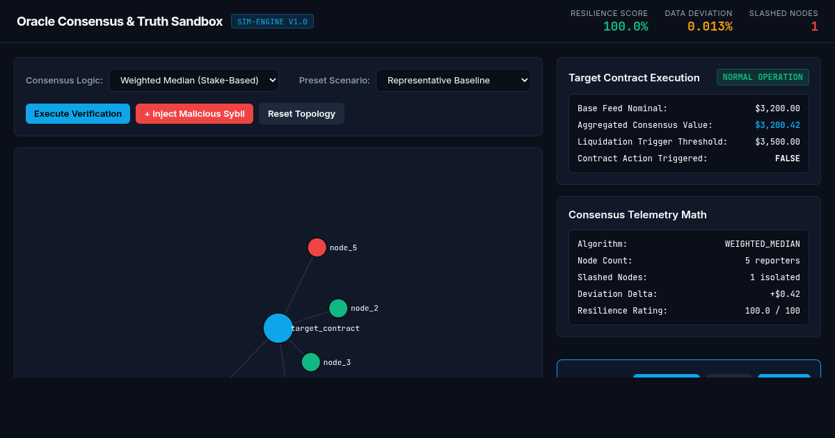 Oracle Consensus & Truth Verification Sandbox preview