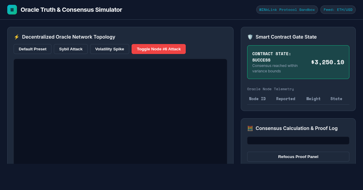 Oracle Truth & Consensus Simulator preview