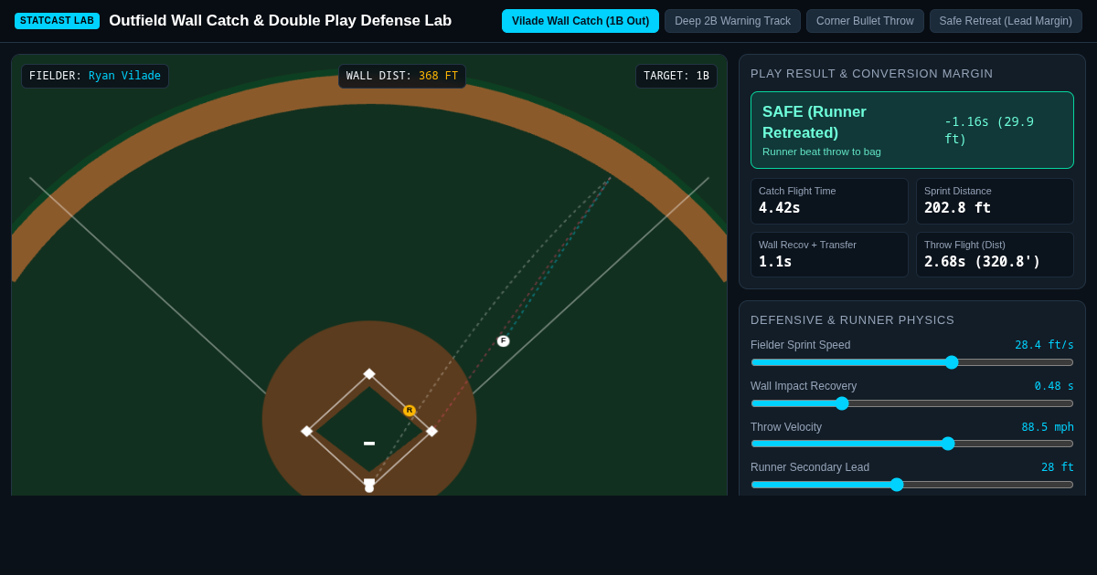 Outfield Wall Catch & Double Play Defense Lab preview