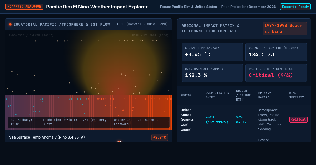 Pacific Rim El Niño Weather Impact Explorer preview