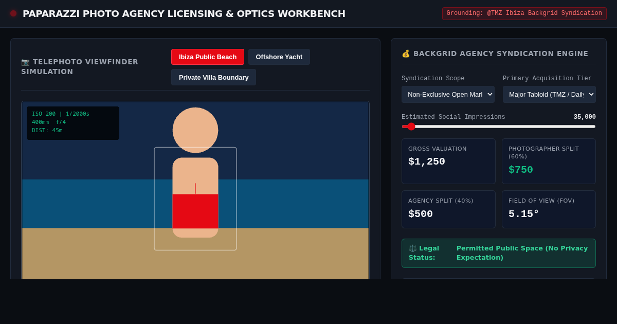 Paparazzi Photo Agency Licensing & Telephoto Optics Workbench preview