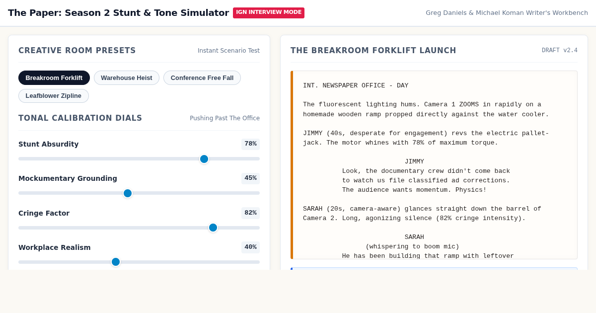 The Paper Season 2 Stunt & Tone Simulator preview