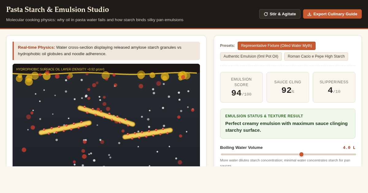 Pasta Starch & Emulsion Studio preview