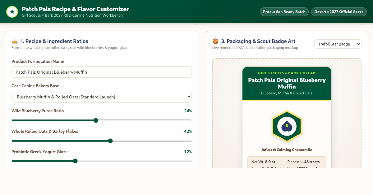 Patch Pals Recipe & Flavor Customizer - Girl Scouts x Bark 2027 Studio preview