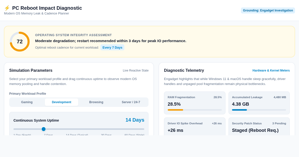 Modern PC Reboot Impact Diagnostic and Schedule Planner preview