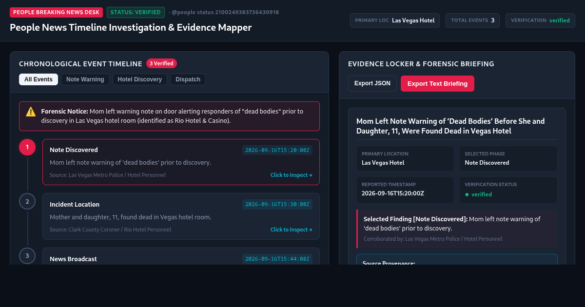 People News Timeline Investigation & Evidence Mapper preview