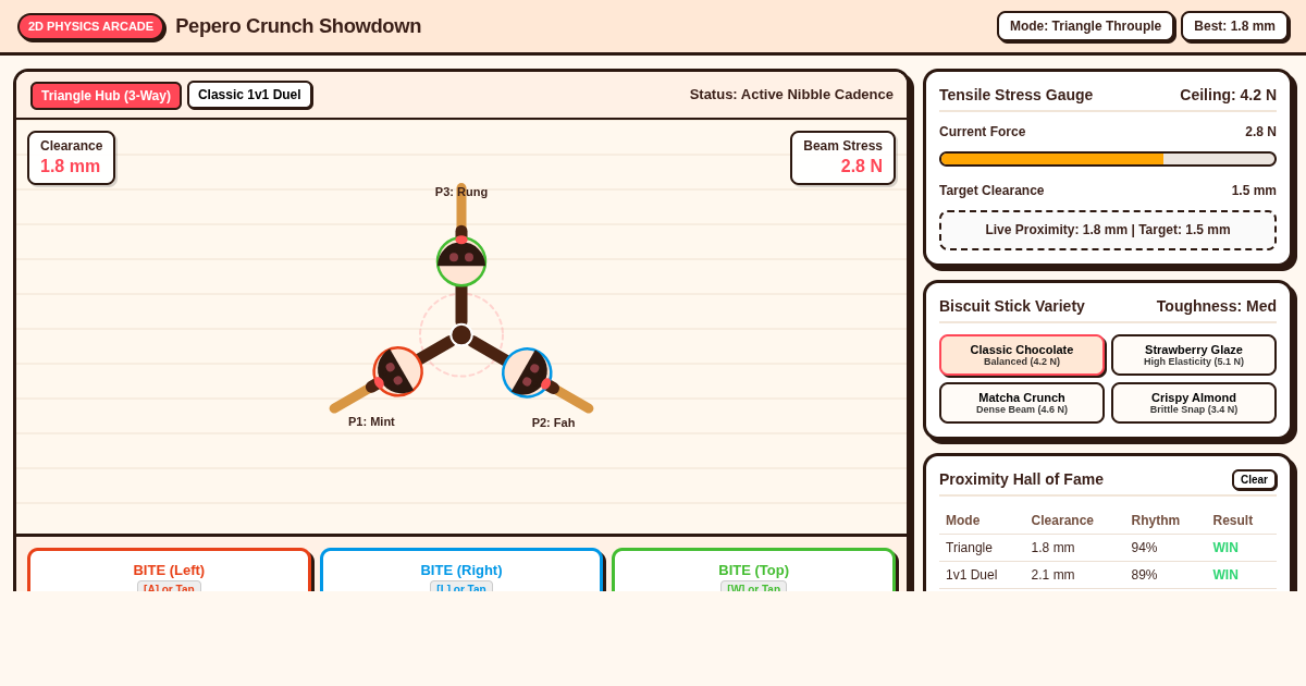 Pepero Crunch Showdown: Precision Biscuit Stick Duel & Throuple Physics Loop preview