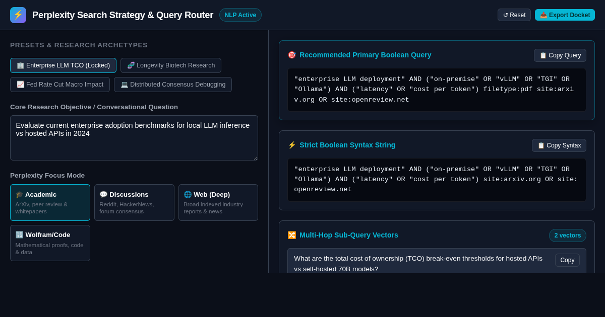 Perplexity Search Strategy & Query Router preview
