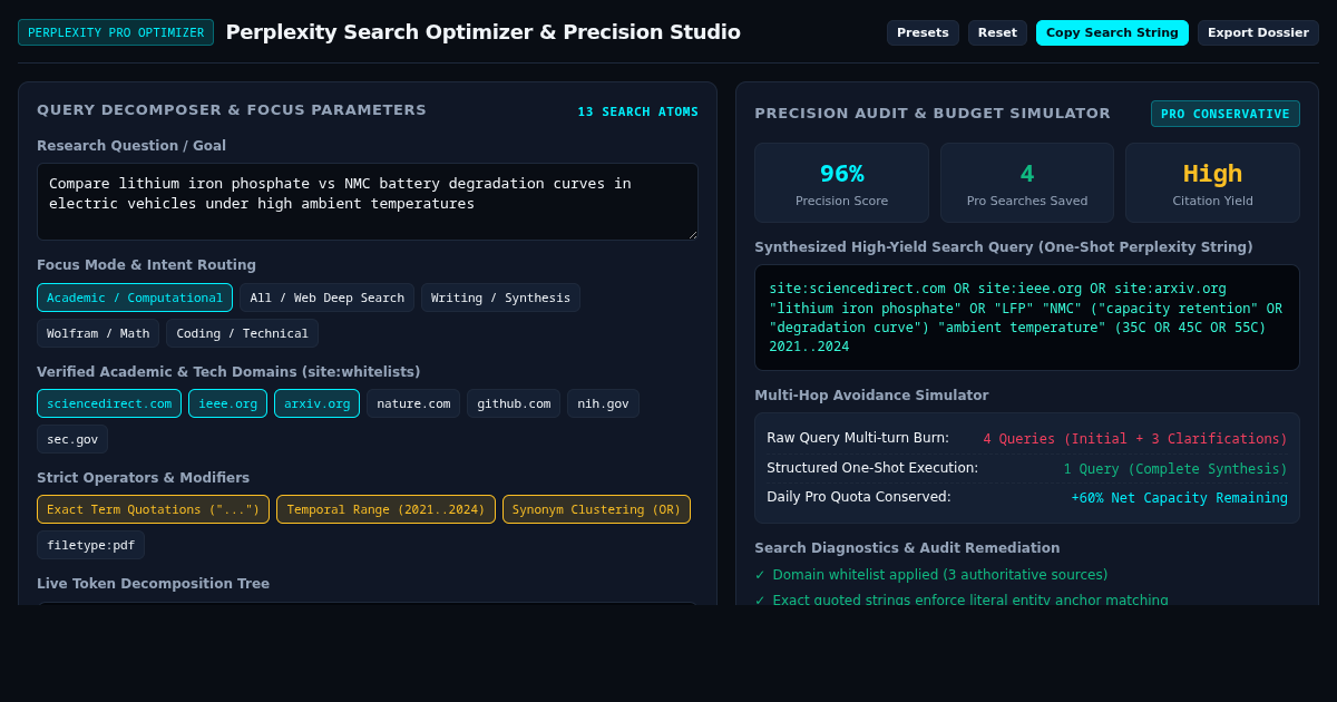 Perplexity Search Optimizer & Query Precision Studio preview