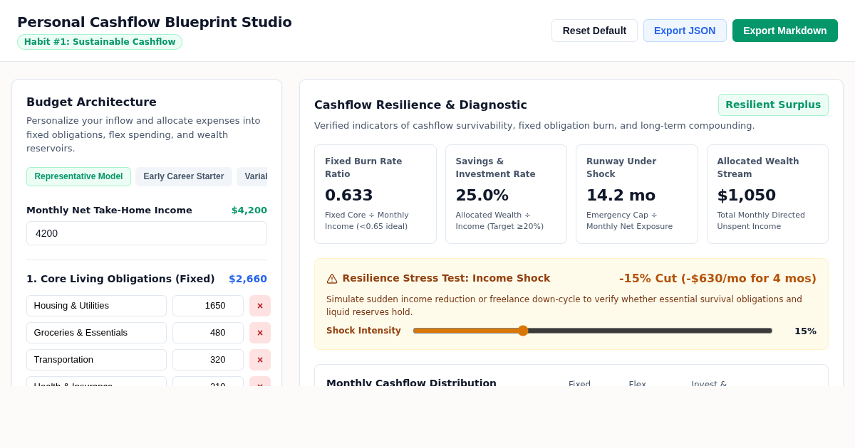 Personal Cashflow Blueprint Studio preview