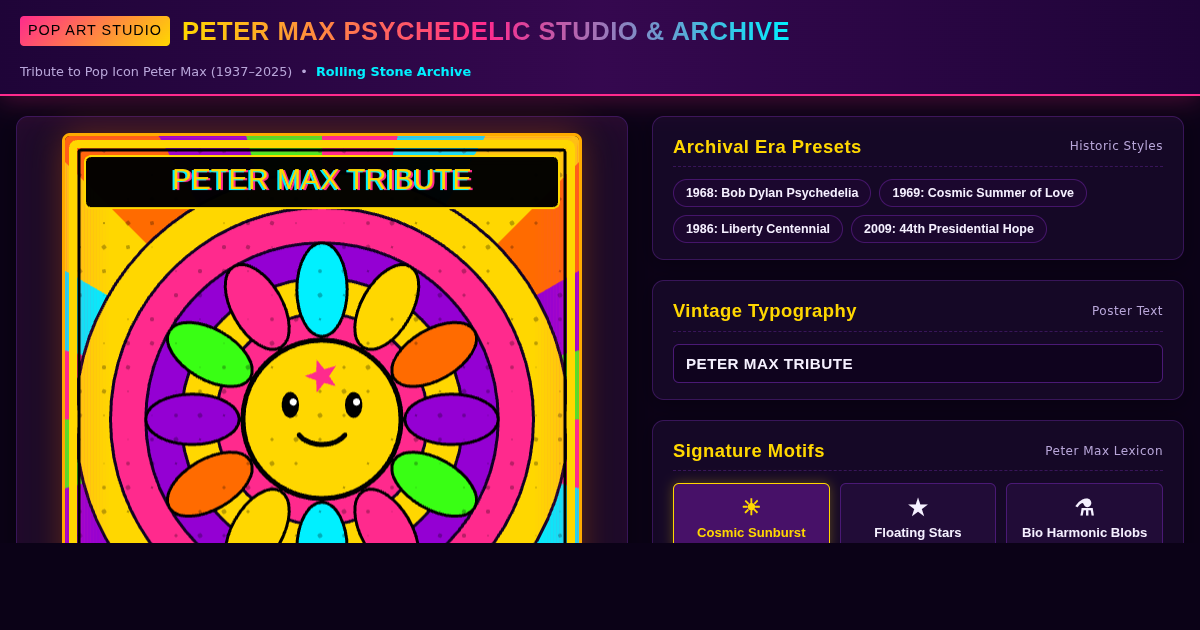 Peter Max Psychedelic Poster Color Studio & Archive preview