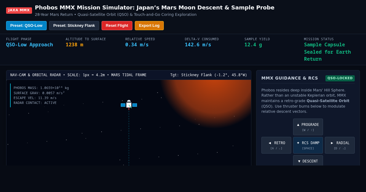 Phobos MMX Mission Simulator: Japan’s Mars Moon Descent & Sample Probe preview