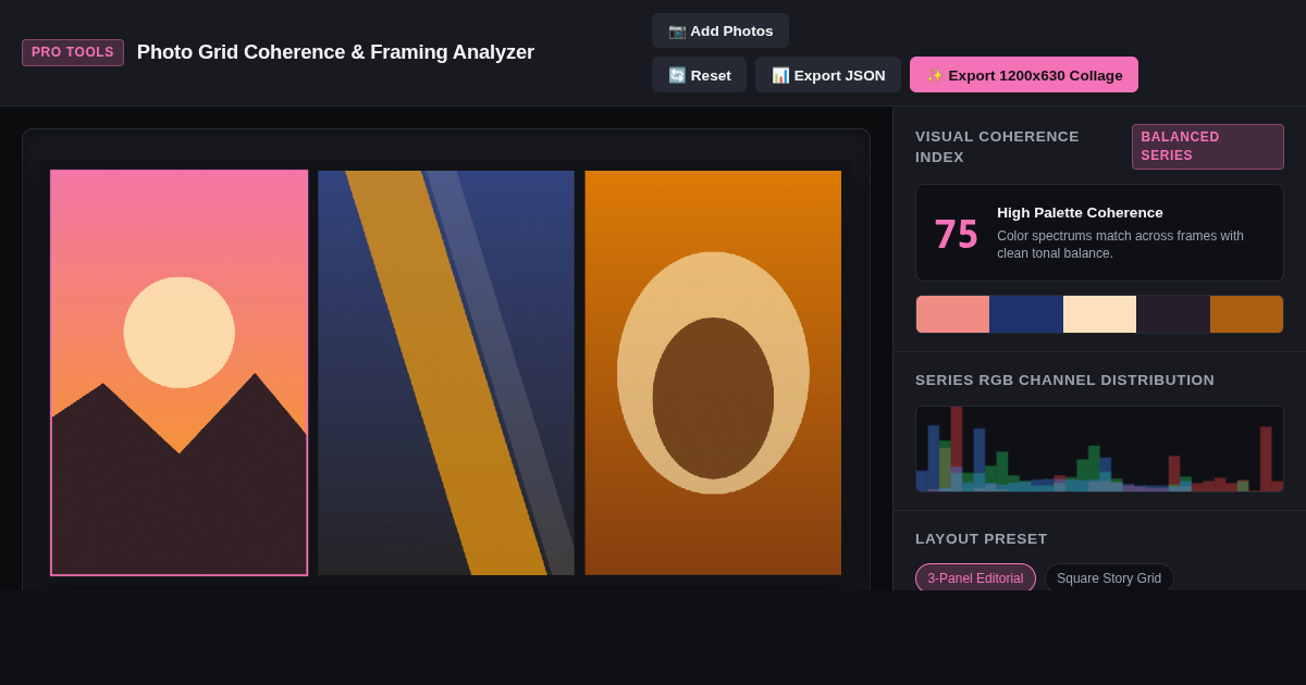 Photo Grid Coherence & Framing Analyzer preview