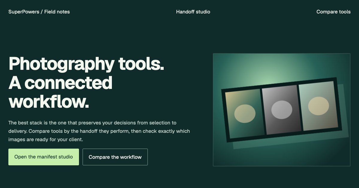Photography workflow tools guide preview