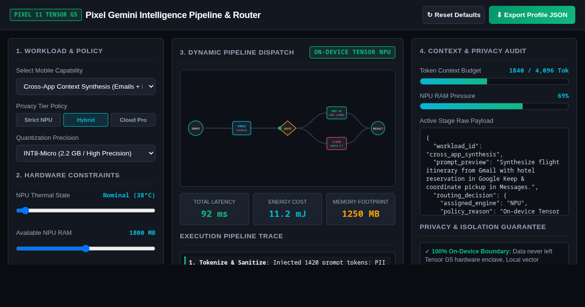 Pixel Gemini Intelligence Pipeline & Workload Router preview