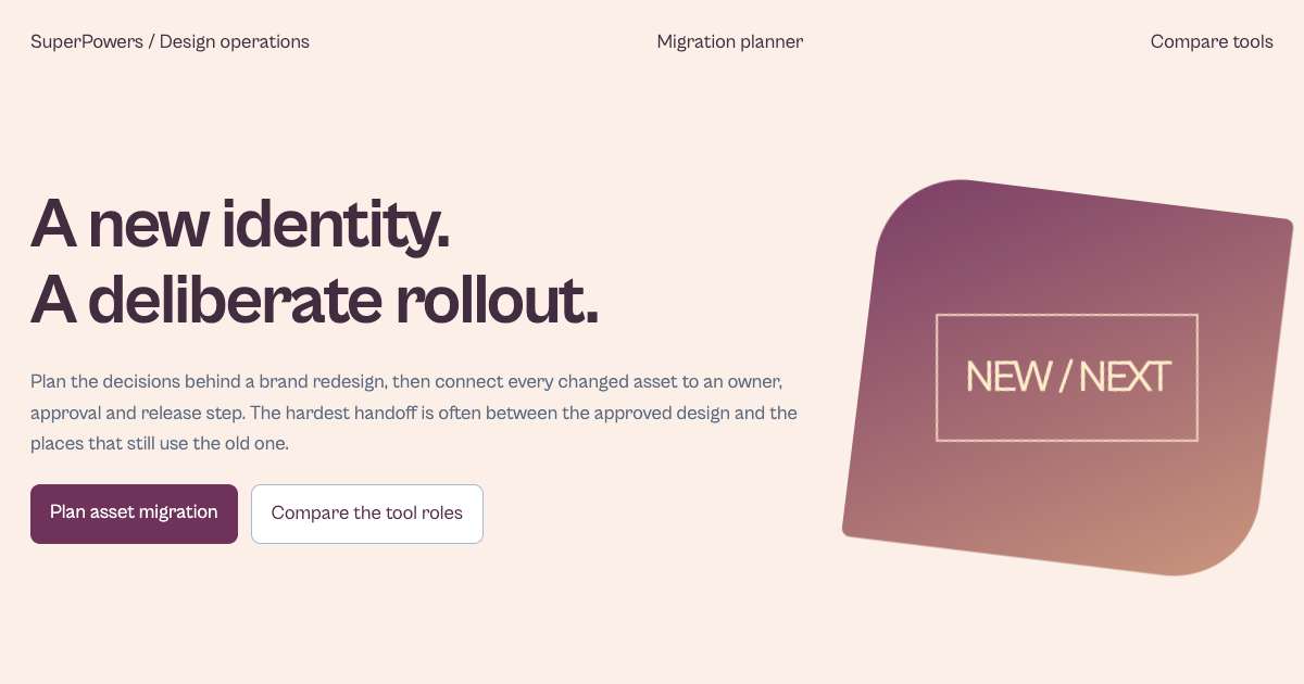 Brand redesign planning tools preview