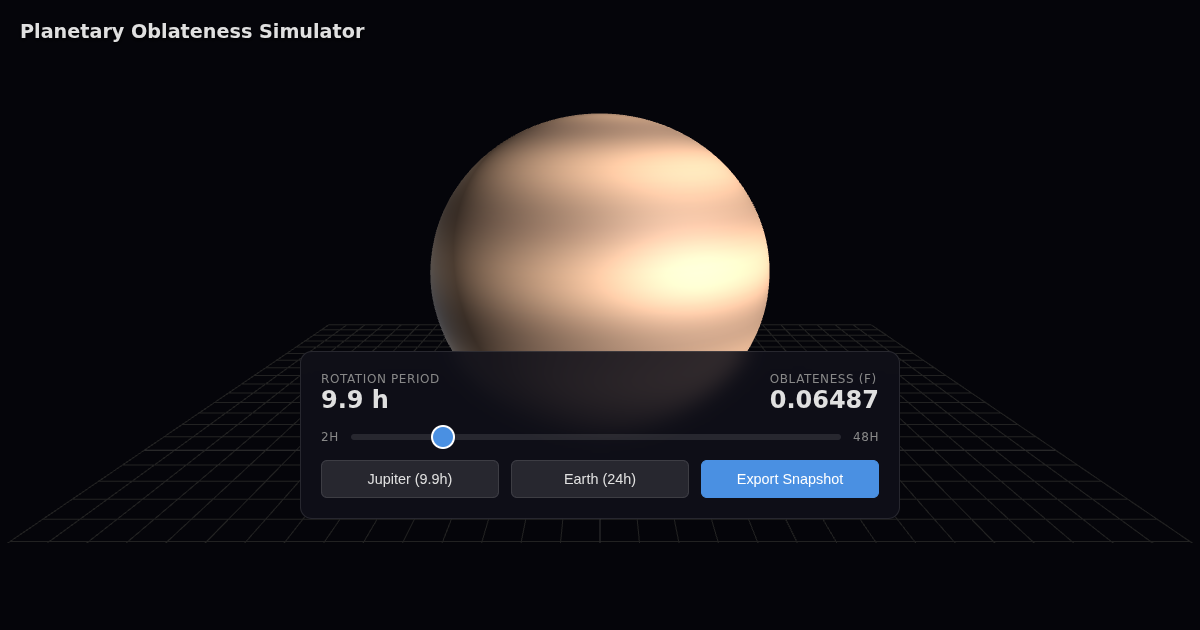 Planetary Oblateness Simulator preview