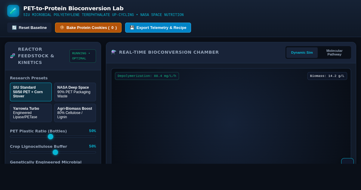 PET-to-Protein Bioconversion & Mission Nutrition Simulator preview