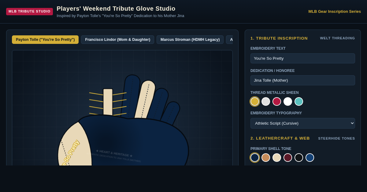 Players' Weekend Tribute Glove Studio preview