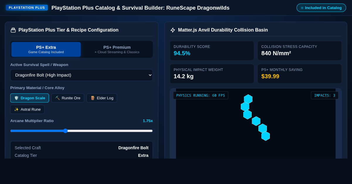 PlayStation Plus Catalog & Survival Builder: RuneScape Dragonwilds preview