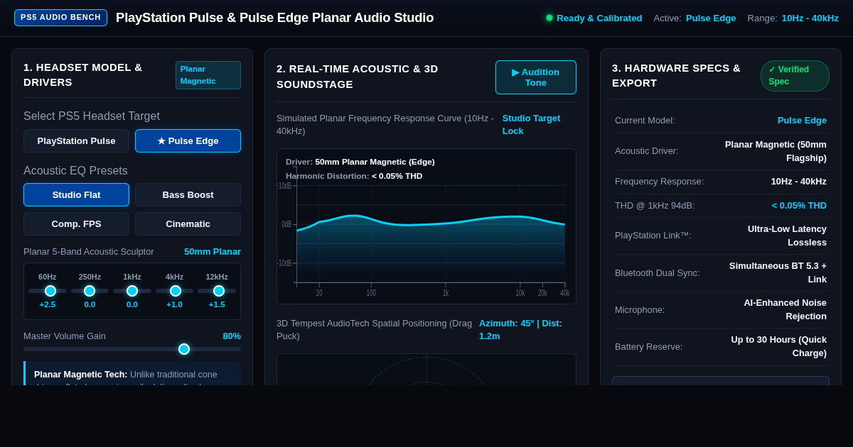 PlayStation Pulse & Pulse Edge Planar Audio Studio preview