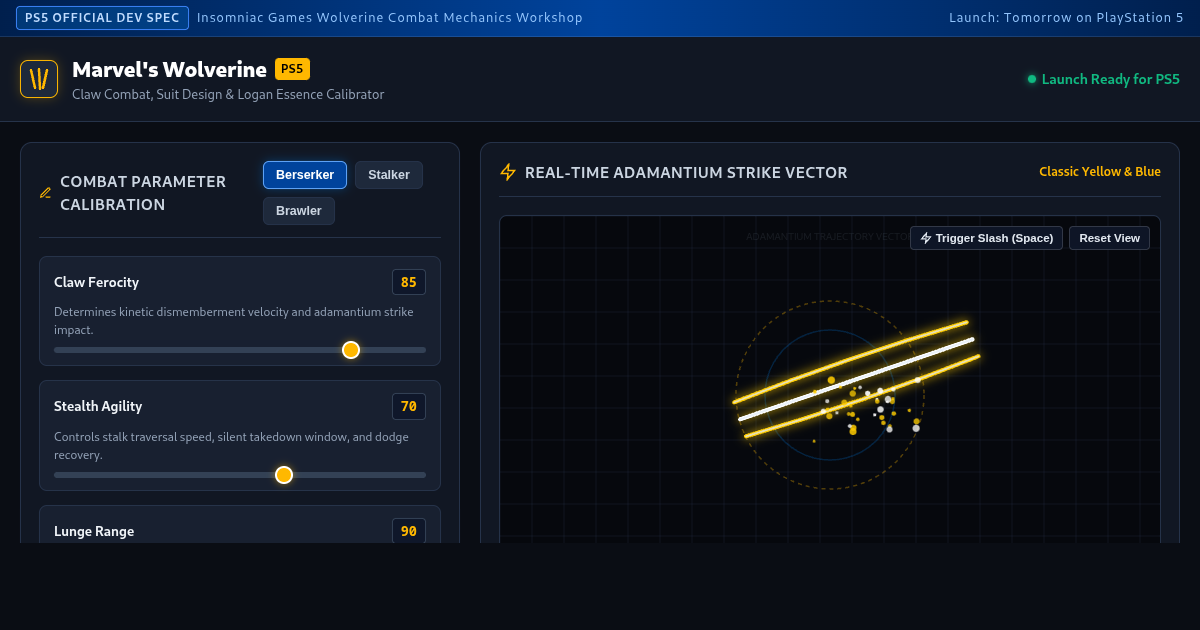 Marvel's Wolverine Combat & Suit Configurator | PlayStation PS5 preview