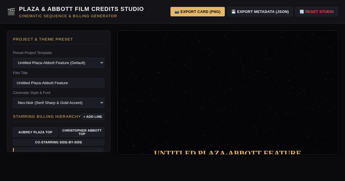 Plaza & Abbott Film Credits Studio preview
