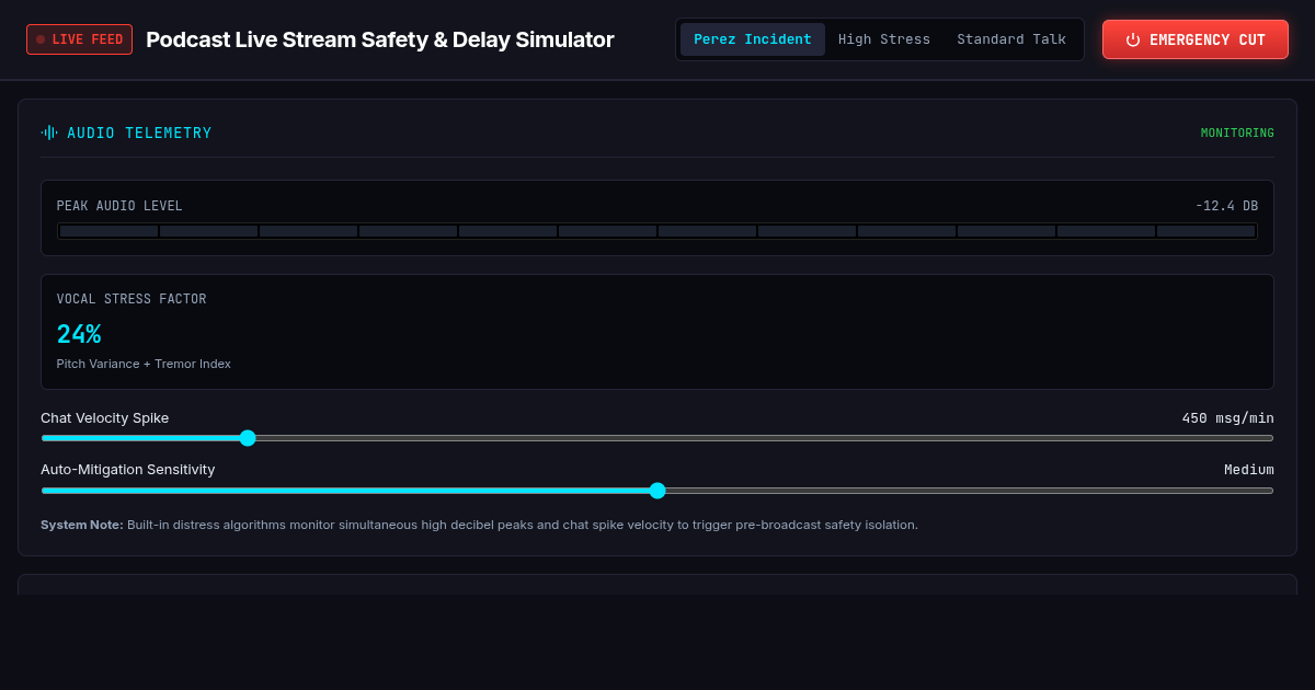 Podcast Live Stream Safety & Delay Simulator preview