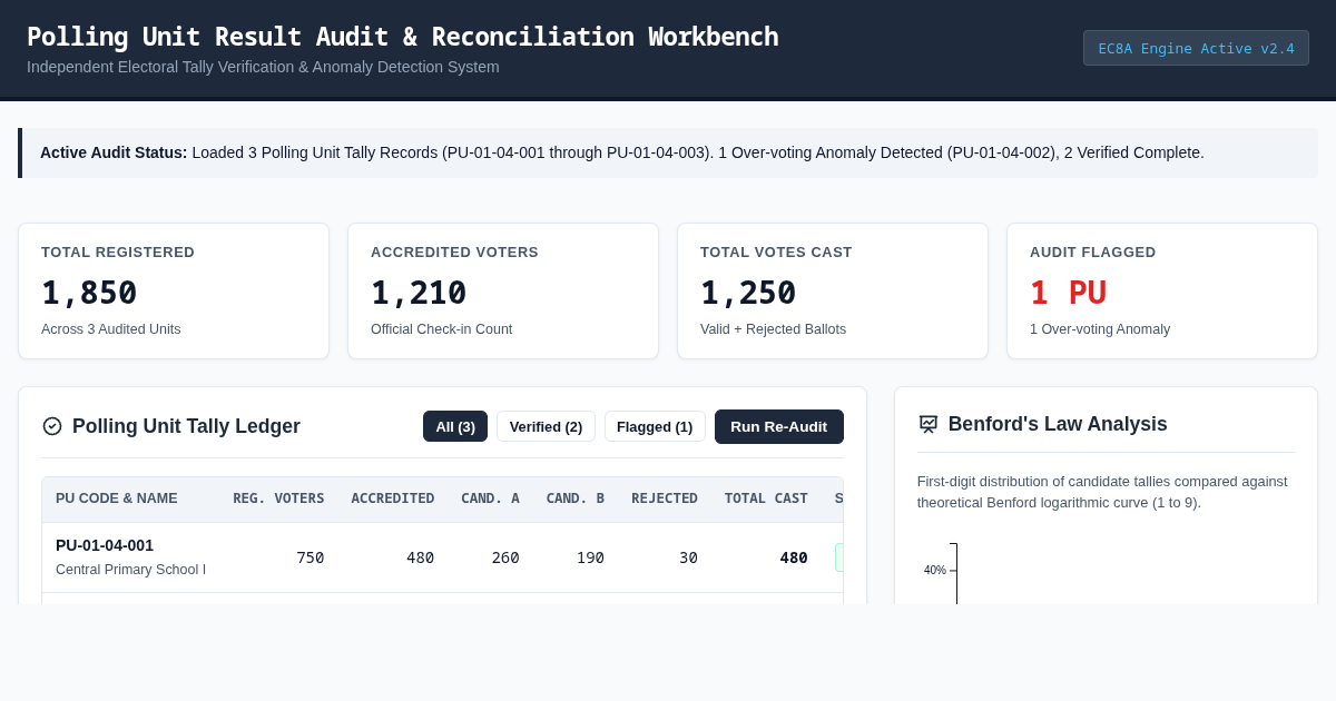 Polling Unit Result Audit & Reconciliation Workbench preview