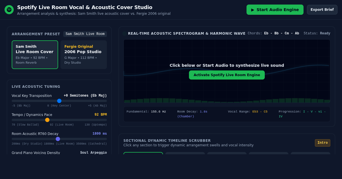 Spotify Live Room Vocal & Acoustic Cover Arrangement Studio preview