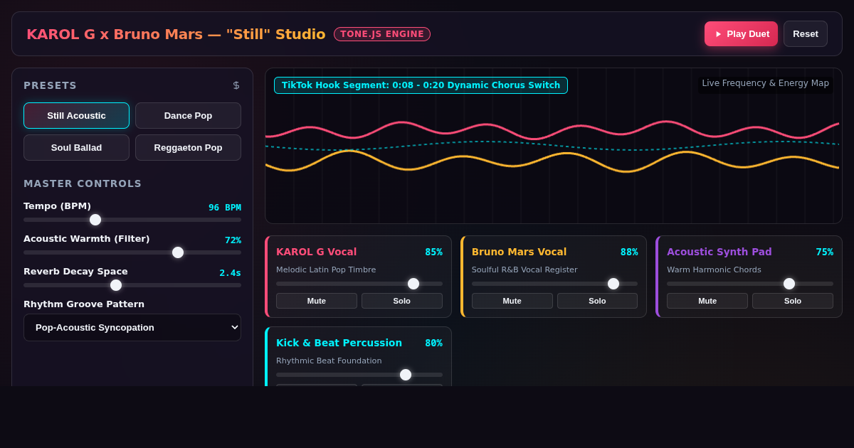 KAROL G & Bruno Mars - "Still" Pop Duet Arrangement & Vocal Mood Studio preview