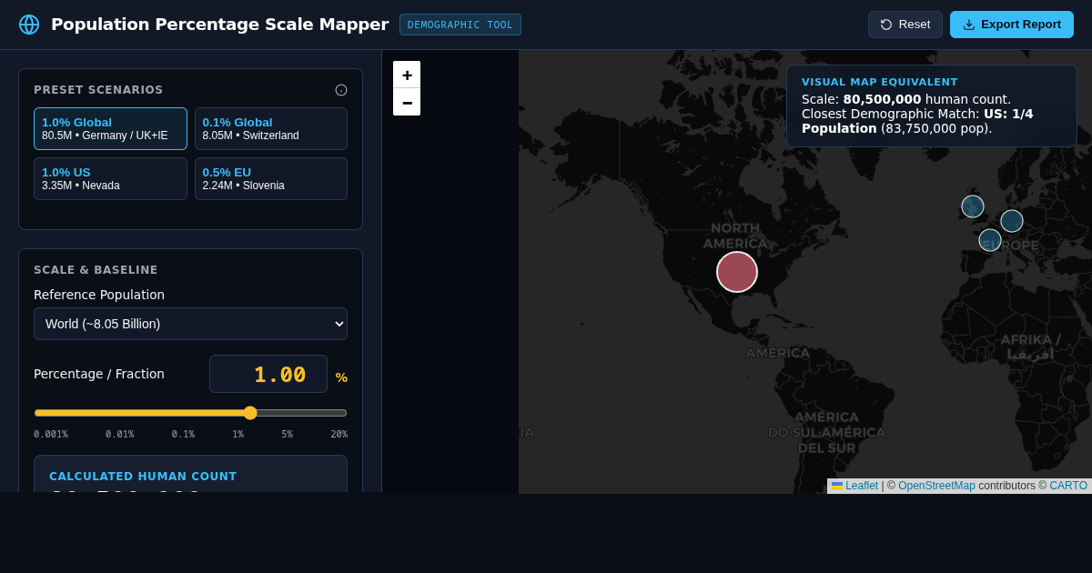 Population Percentage Scale Mapper: Visualizing Demographics & Risk Scale preview