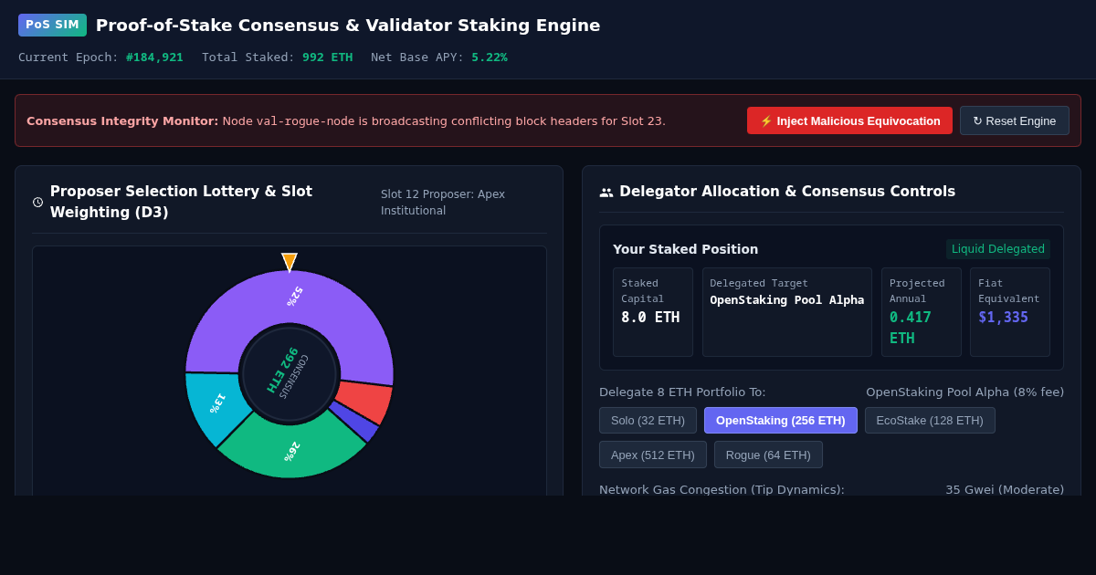 Proof-of-Stake Consensus & Validator Staking Engine preview