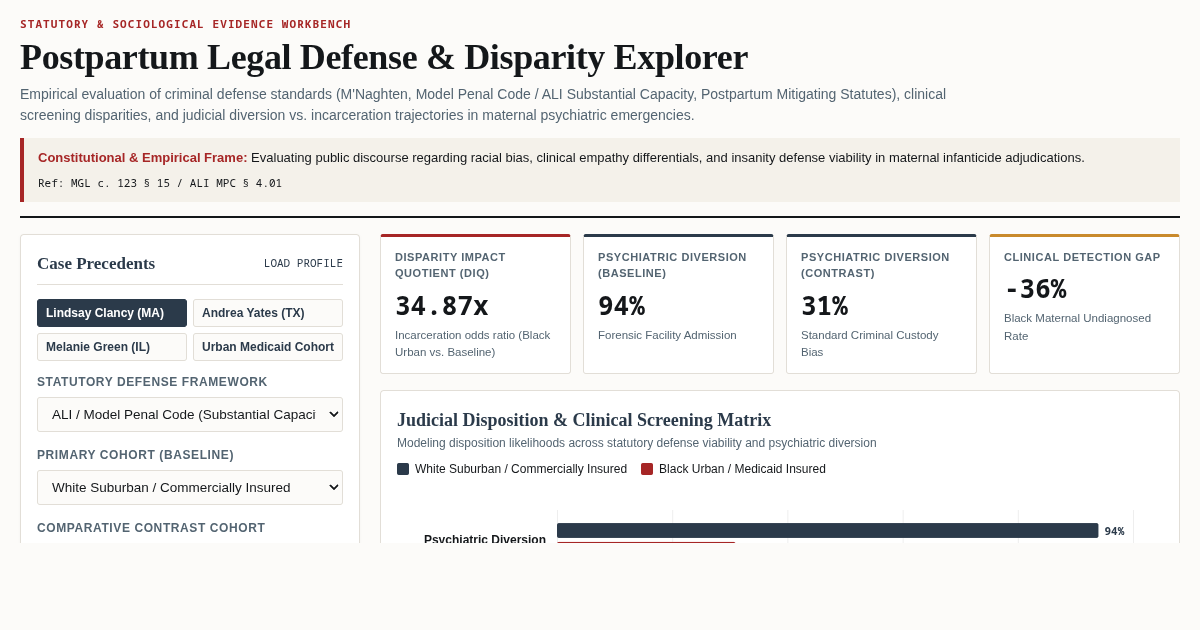 Postpartum Legal Defense & Disparity Explorer preview