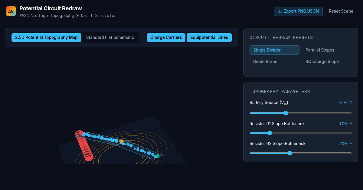 Potential Circuit Redraw: Intuitive Voltage Topography Simulator preview