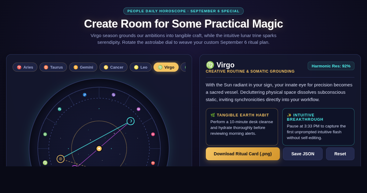 September 6 Daily Horoscope: Practical Magic Transit Weaver preview