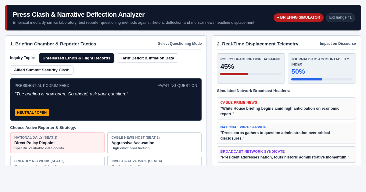 Press Clash & Narrative Deflection Analyzer preview