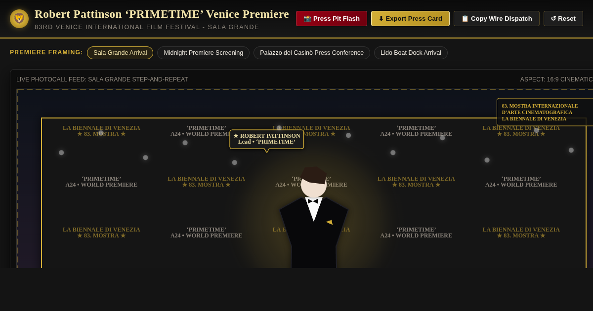Venice ‘PRIMETIME’ Premiere Dispatch & Photo-Call Studio preview