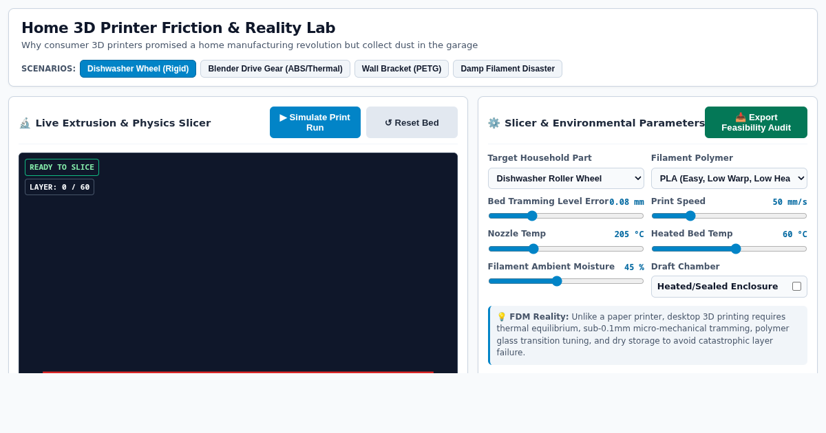 Home 3D Printer Friction & Reality Lab preview