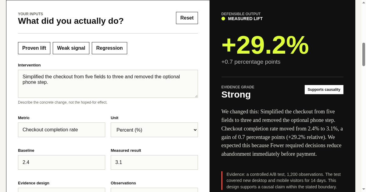 Proof Before Pitch — Explain the optimization preview