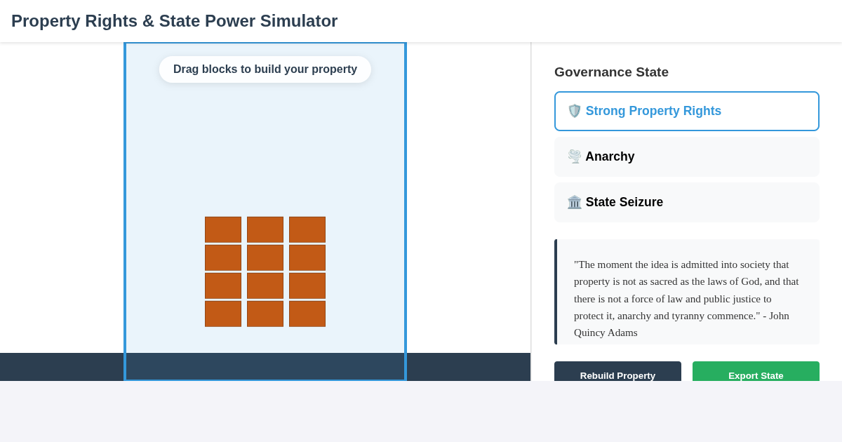 Property Rights & State Power Simulator preview