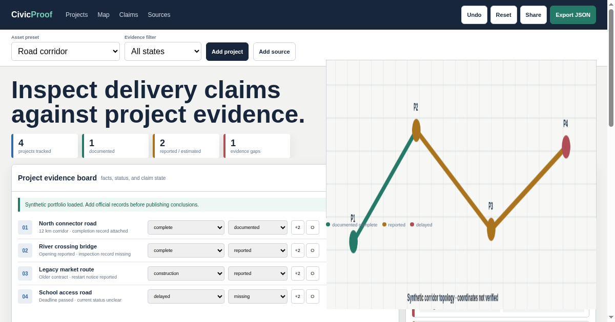 Public Infrastructure Claim Tracker preview