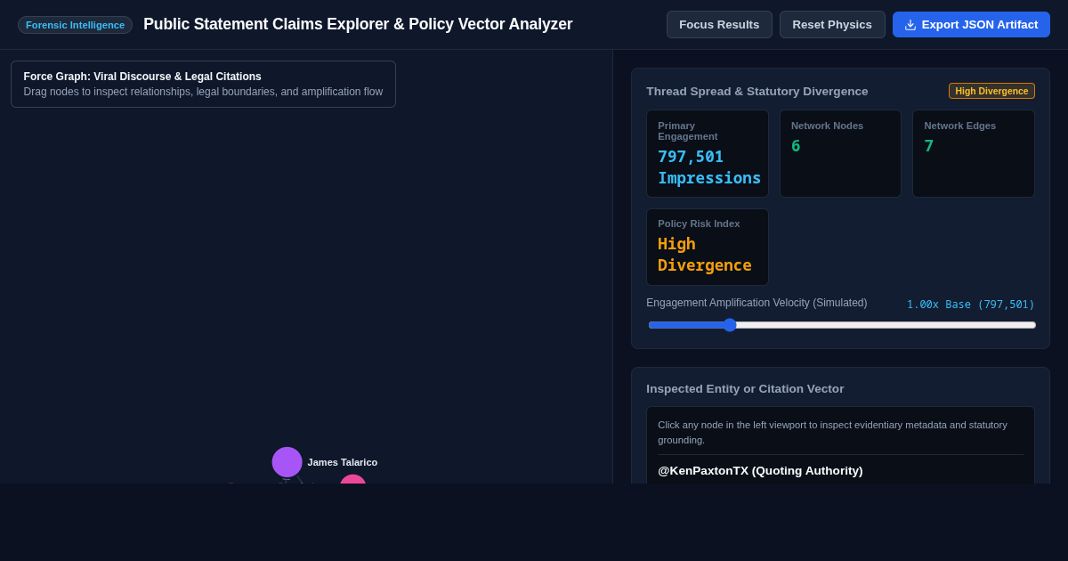 Public Statement Claims Explorer & Policy Vector Analyzer preview