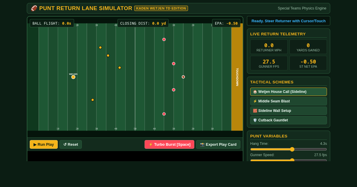 Punt Return Lane & Touchdown Simulator preview