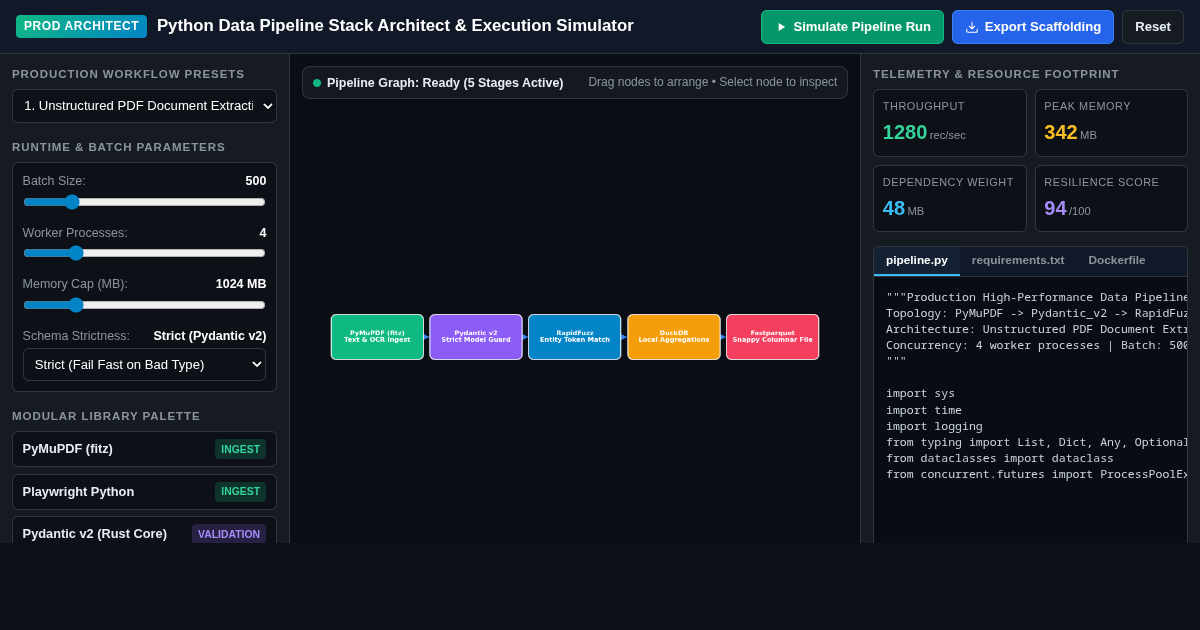 Python Data Pipeline Stack Architect & Execution Simulator preview